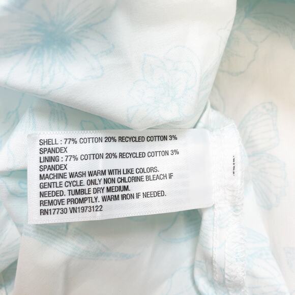 Wild Fable Women's Bow Back Mini A Line Dress Sky Blue Floral Size XXL - Picture 6 of 6